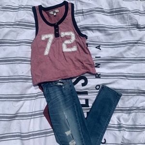 Abercrombie and Fitch jeans and tank top